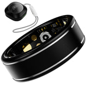 Anarow ring front view showing sleek black finish and comfortable fit