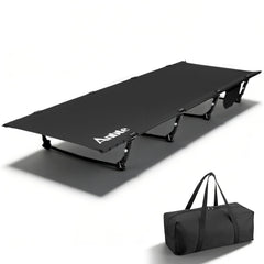 Anbte cot packed in carry bag showing compact transport and easy packing