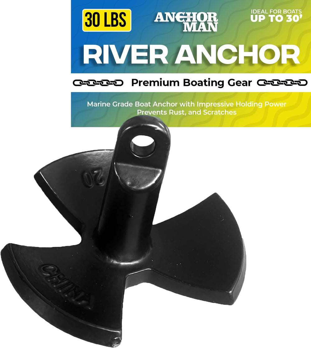Anchor-Man 30 lb front view showing mushroom shape and durable coating for reliable hold