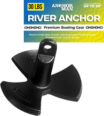 Anchor-Man 30 lb front view showing mushroom shape and durable coating for reliable hold
