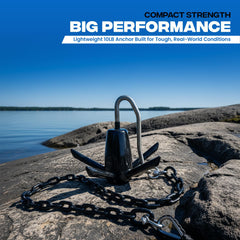 Anchor-Man spike piercing weed mat to reach solid substrate and hold better
