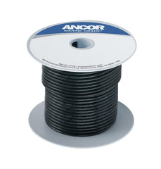 Ancor 14 AWG spool front view showing black tinned copper wire for durable marine use