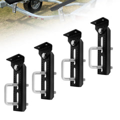 Andorm front view of four brackets showing galvanized finish and durable build benefits