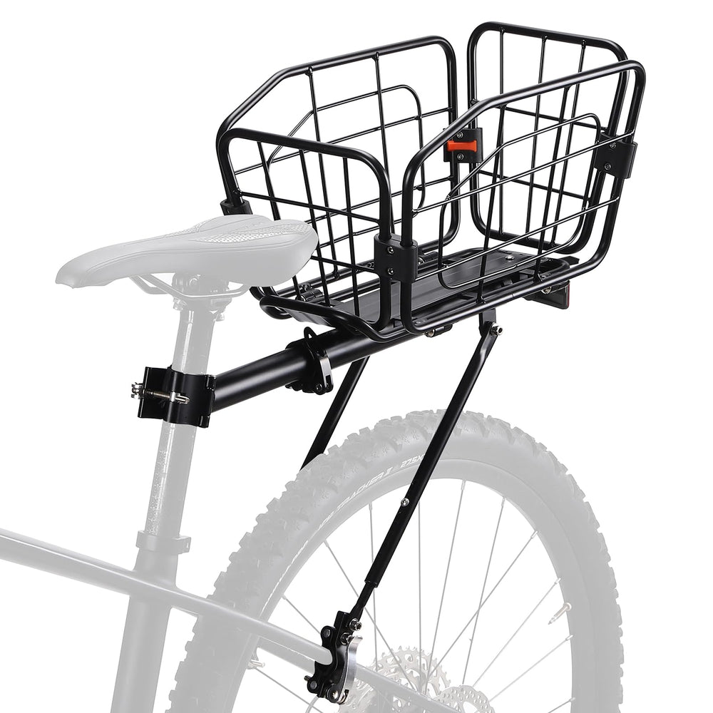 ANGGOER front view rack and basket showing cargo capacity and sturdy platform