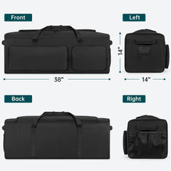 ANILD open bag interior displaying 125L capacity for gear and efficient packing benefit