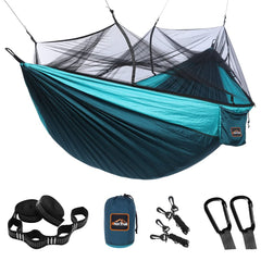 AnorTrek front view packed hammock showing compact portability and lightweight benefit