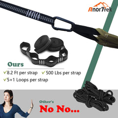AnorTrek double hammock with net open for bug-free sleeping benefit