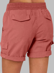 ANRABESS shorts worn by model on trail demonstrating mobility and outdoor use