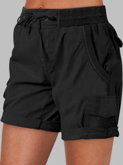ANRABESS close-up of side hip pocket with phone for easy-access storage benefit