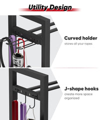 Ansionsol removable J-shaped hook closeup showing hanging resistance bands for neat storage