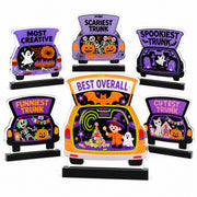 ANZOME front packaging showing six Halloween acrylic award plaques, neat presentation benefit