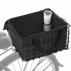 Aodaer front view of metal rear basket showing sturdy frame and smooth coating benefit durability