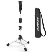 AOLIGEIJS front view of batting tee showing stable tripod and compact design benefit