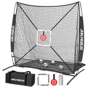 AOLIGEIJS front view of fully assembled net showing durable frame and coverage