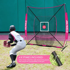 AOLIGEIJS practice net set up in backyard, illustrates easy outdoor training use