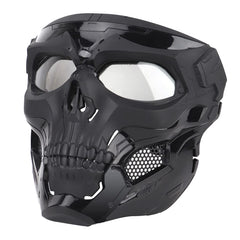 AOUTACC front view full-face mask showing durable protection and tactical style
