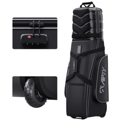 APTY front view showing full bag and organized clubs for secure transport