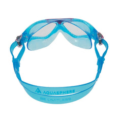 Quick-Fit buckle and strap detail on Aqua Sphere Vista Jr, easy one-touch adjustment