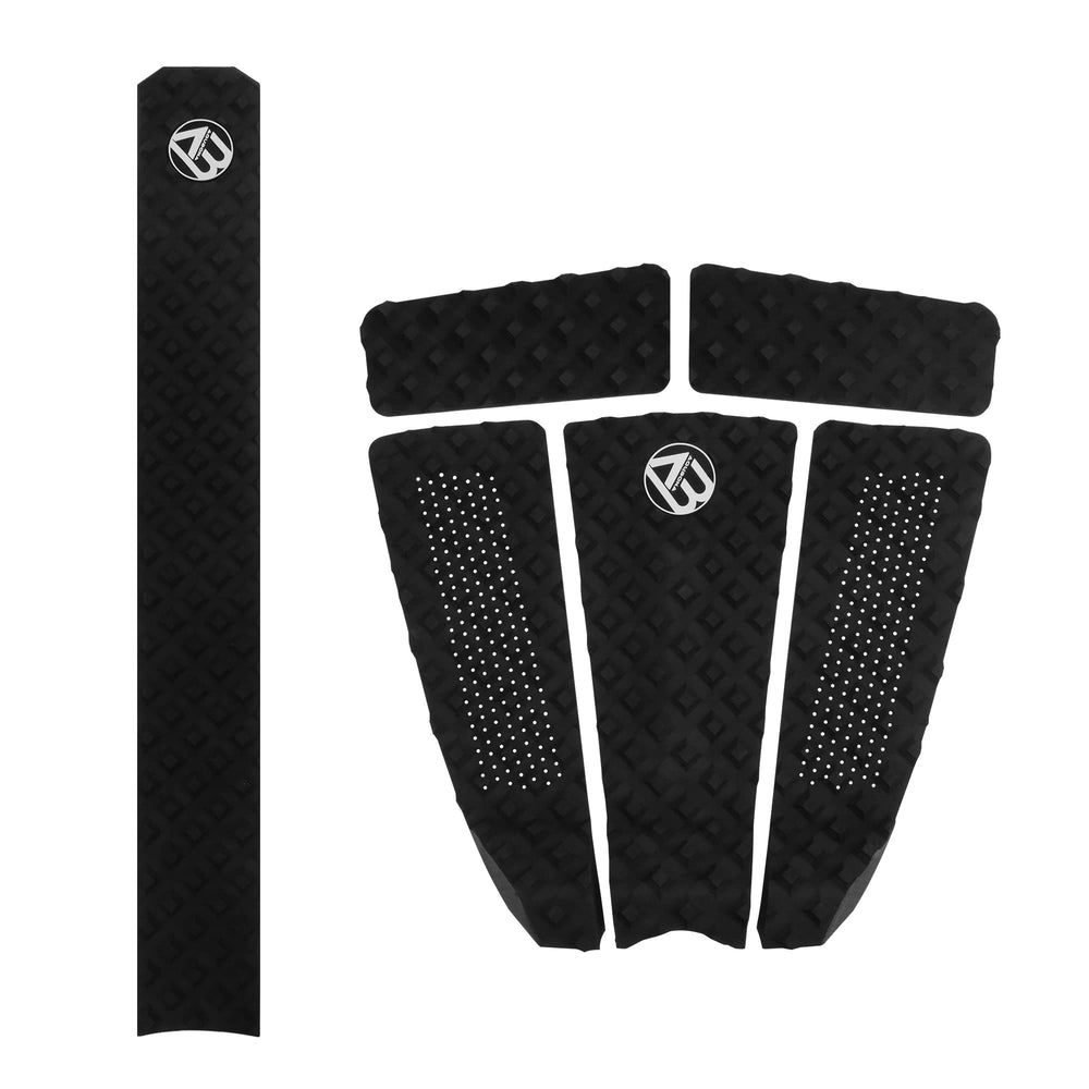 AQUBONA front view of black five-piece traction pad showing clean grip profile and added control