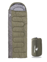 Arctic Lemmings front view army green bag showing roomy envelope design and convenience