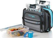 Arctic Zone front view grey cooler bag showing compact shape and zip closure benefit