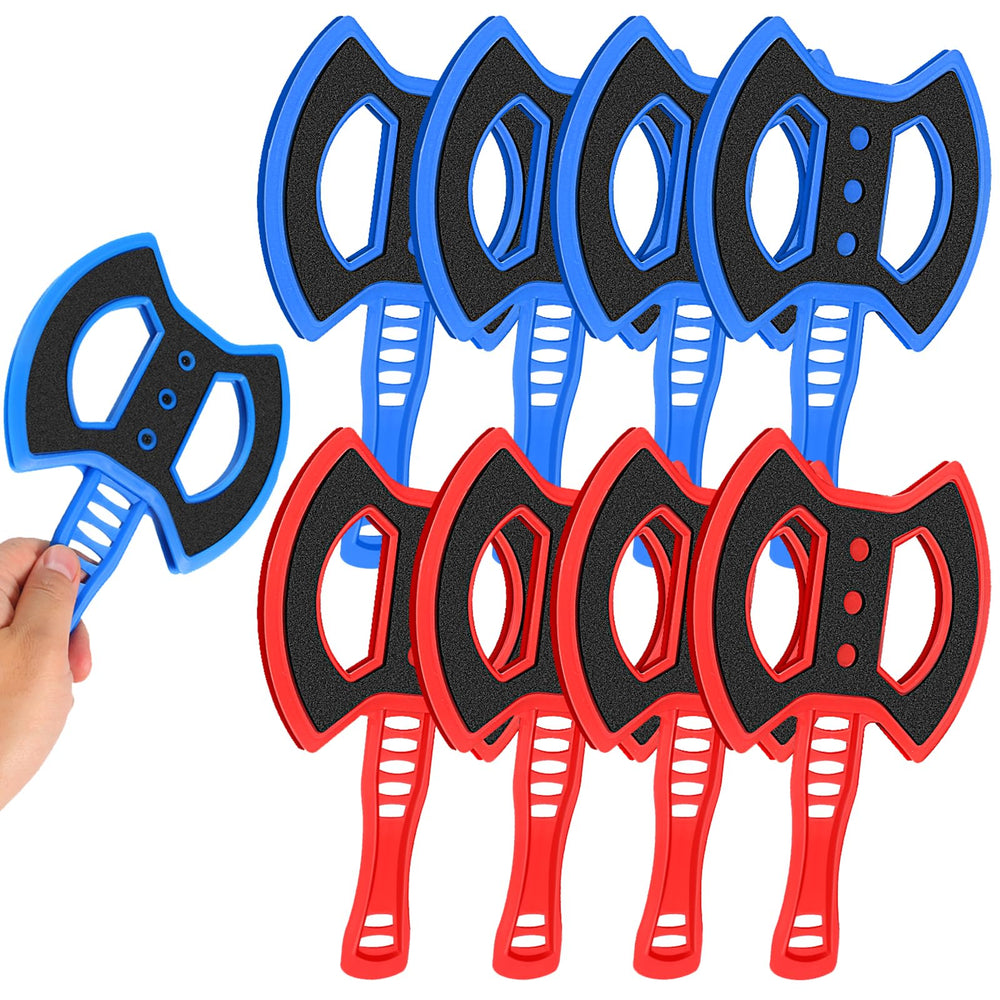ARCUAT front view of the 8-piece axes set showing safe colorful design and portability