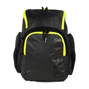 ARENA front view showing zippers and bold logo, easy gear access benefit