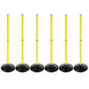ASENVER front view pack of six poles showing bright colors and bases for visible drills