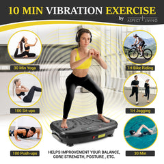 Aspect Living vibration plate with resistance bands attached for versatile strength training