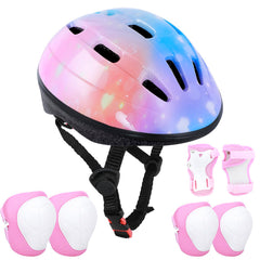 Asslen helmet front view showing colorful design and secure fit benefit