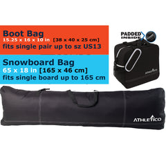 Athletico boot bag front zipper view with easy access and durable zipper