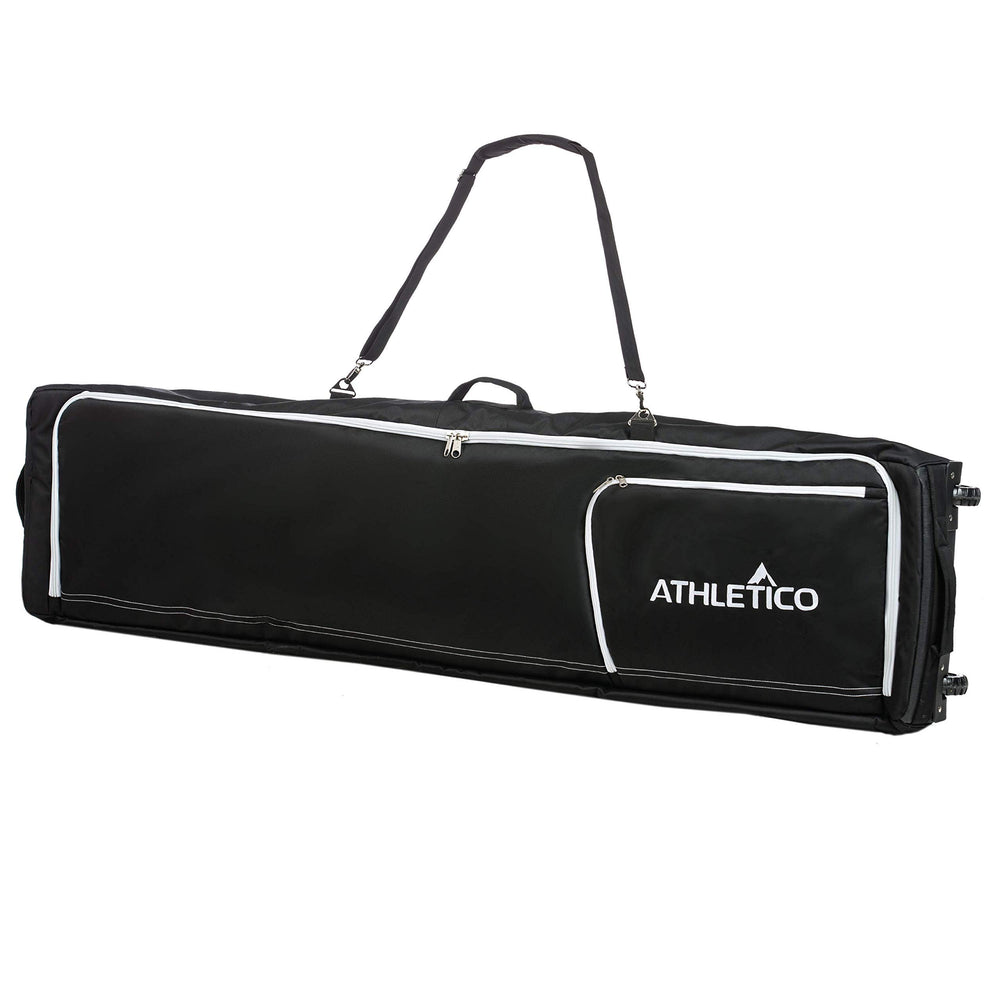 Athletico front view showing padded snowboard bag and durable exterior benefit