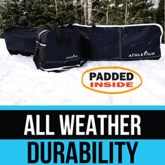 Athletico close-up of 5mm foam padding protecting snowboard equipment