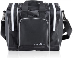 Athletico front view of single-ball bag showing compact protection and style