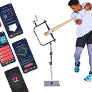 Attackletics front view of complete batting tee set showing durable construction and range