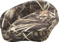 attwood casting seat front view shows padded comfort and camouflage finish