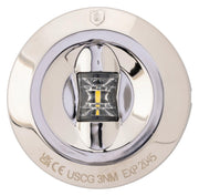 attwood front view of round transom light showing compact profile and reliable visibility