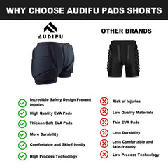 AUDIFU child wearing shorts under snowpants for discreet protection