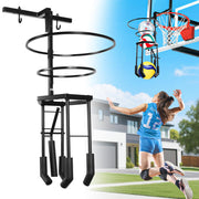 AugFir front view of hoop-mounted trainer showing stable setup and quick practice benefit