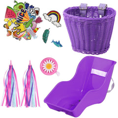 Aurelema front view of full accessory kit showing components and playful purple color