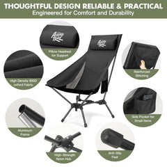 AuroraTrail removable head pillow detail providing adjustable neck comfort
