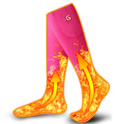 Autocastle front packaging showing heated socks and included batteries for instant warmth