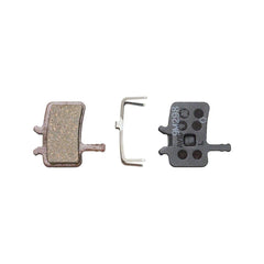 Avid Juicy brake pads front kit showing two rectangular pads and spreader spring for quick replacement and reliability