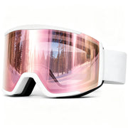 AVV pink goggles front view showing fit and coverage for clear vision