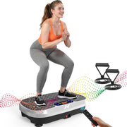 AXV front view of vibration plate showing compact design and stability benefit