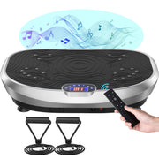 AXV vibration plate front view showing stable platform and compact design for home use
