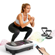 AXV vibration plate front view showing sturdy platform and compact footprint for home workouts