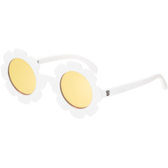 Babiators front view daisy frames showing yellow mirrored lenses and playful design