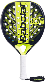 Babolat Counter Vertuo front view showing round head and color contrast for clear identification and control