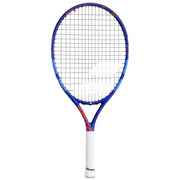Babolat Drive Junior 23 front view showing blue frame and head shape for easy power
